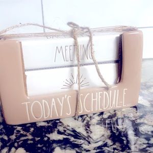 RAE DUNN Ceramic  “TODAYS SCHEDULE”